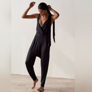 Free People Second Chance Right Time Hooded Fleece Harem Slouchy Jumpsuit M
